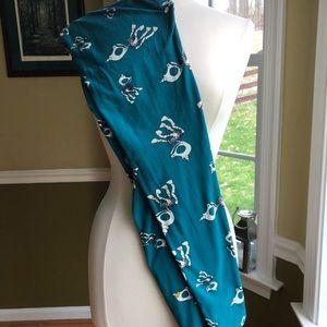 LuLaRoe LLR OS teal leggings Unicorn Skelecorn